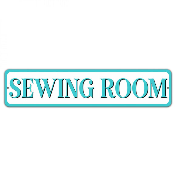 Sewing Room Turquoise Sign