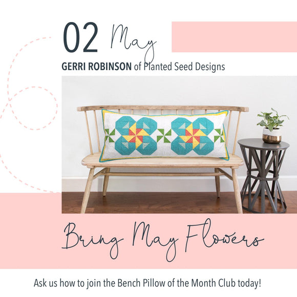 Bring May Flowers Bench Pillow