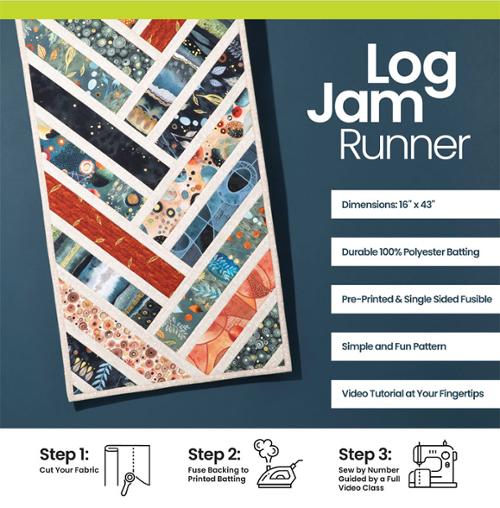 Log Jam Runner Quilt As You Go Batting