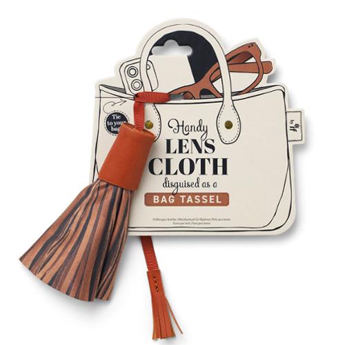 Lens Cloth Bag Tassel Brown