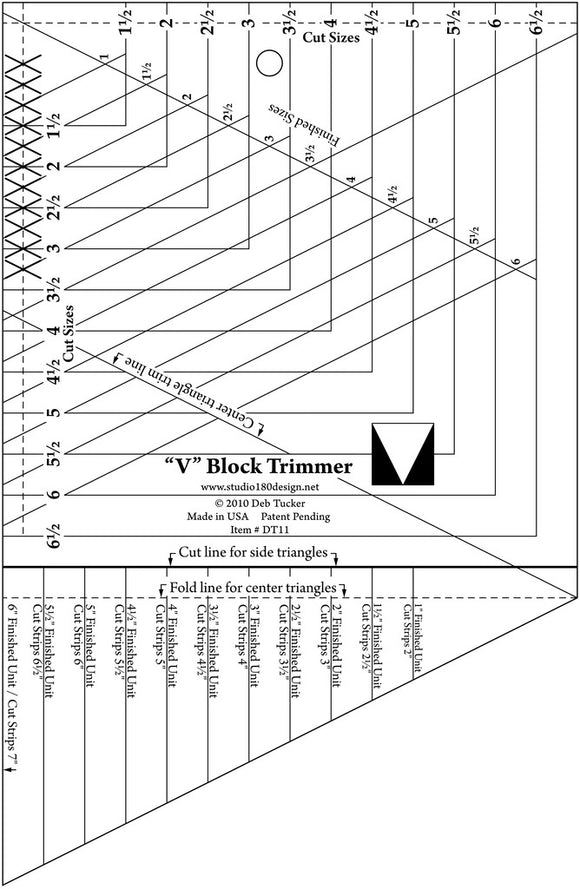 Ven Ruler V Block Ruler – Material Girls Quilt Boutique