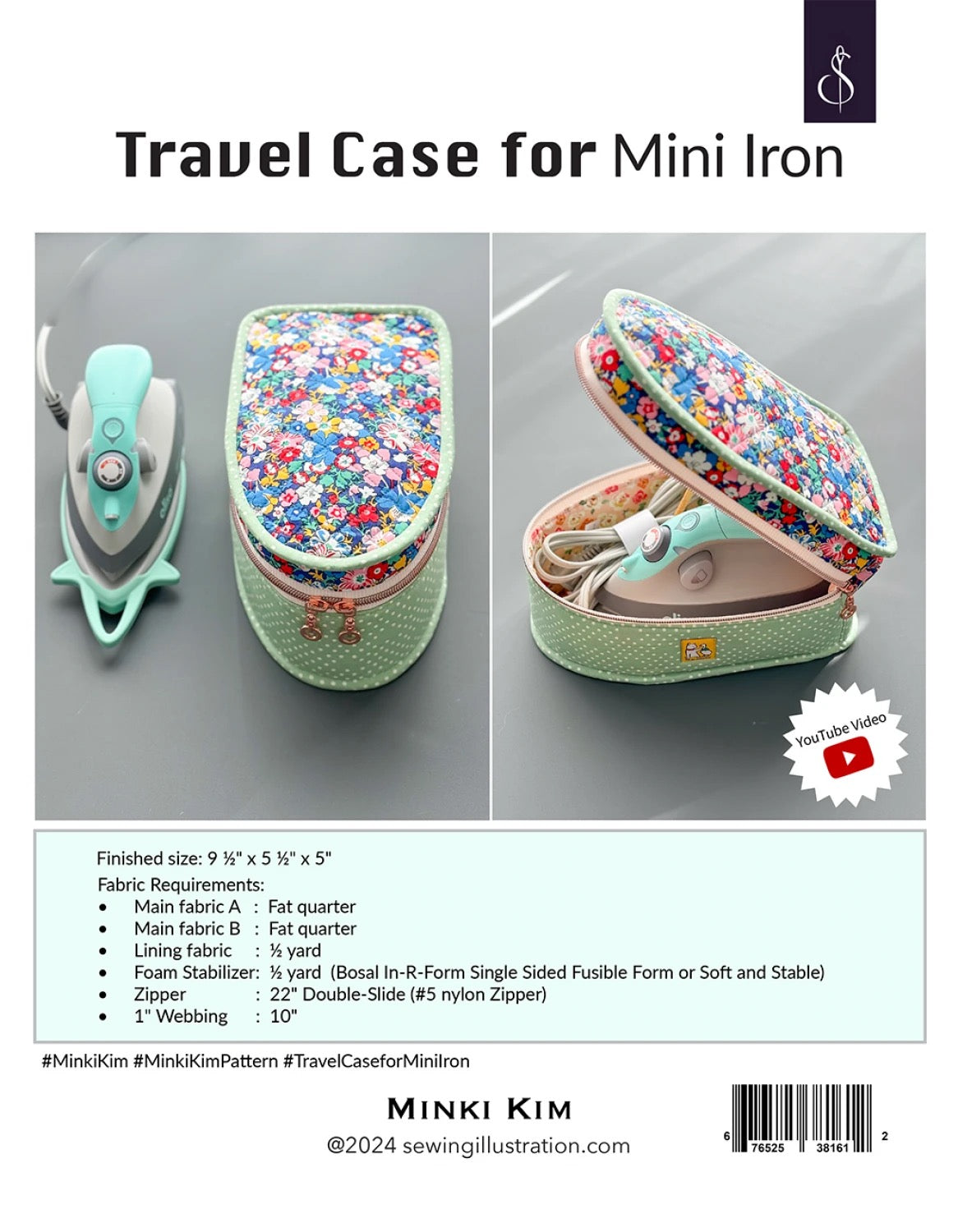 Miniki Kim Travel Case for Mini Iron Pattern