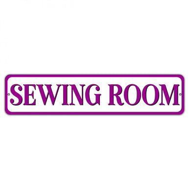 Sewing Room Purple Sign