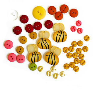 Honeybee Hollow Button Pack