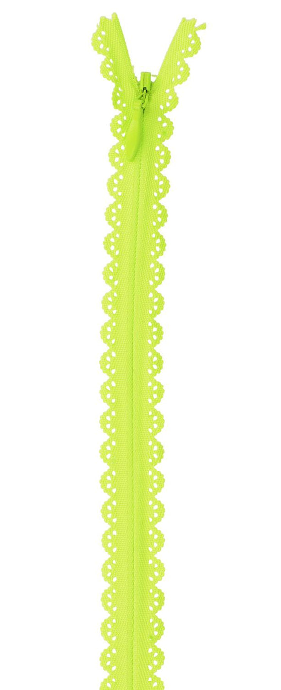 Lace Zipper 40cm Chartreuse