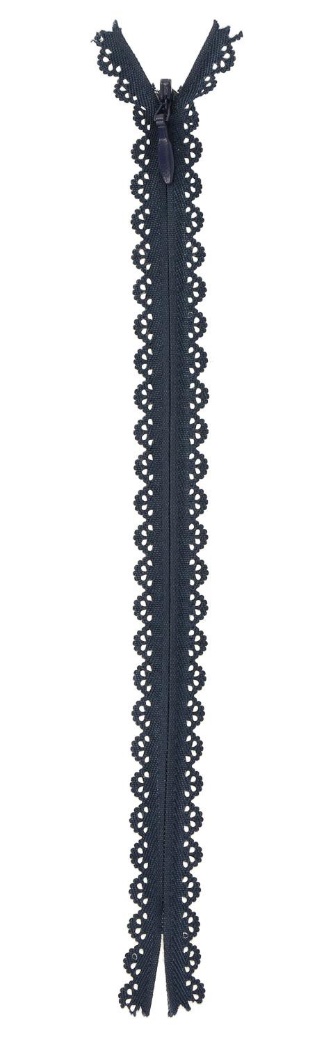 Lace Zipper 60cm Navy