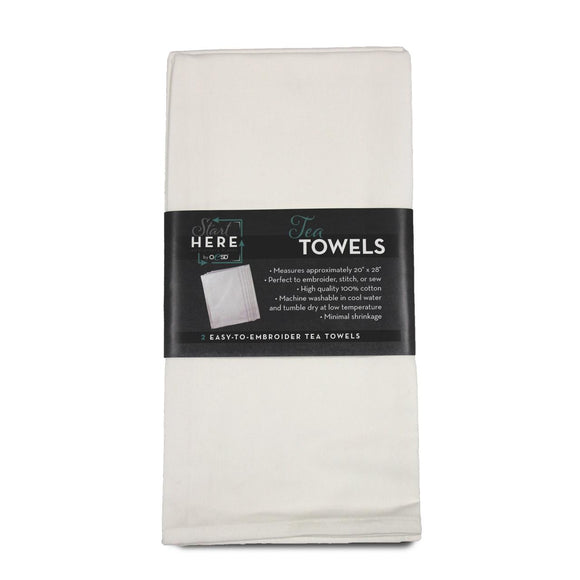 Tea Towel White - 2 pack