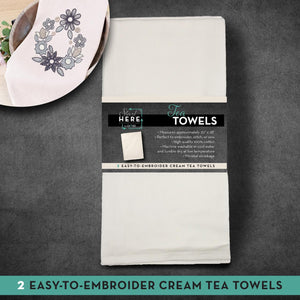 Tea Towel Cream - 2 pack