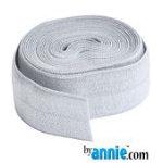 Fold Over Elastic Pewter 7/8" wide