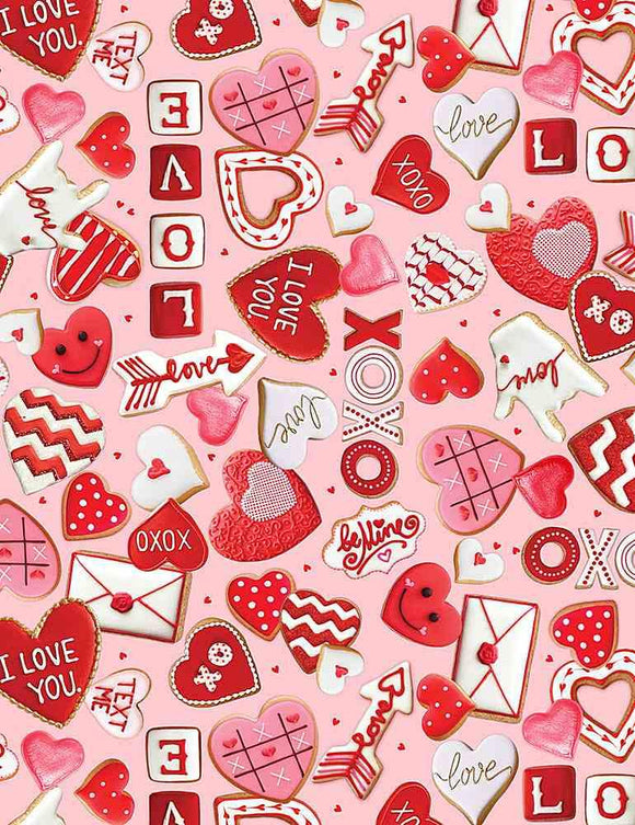 XOXO Valentine Cookies Pink