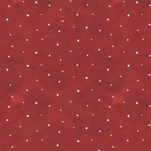 Hello Winter Flannel Dots Red