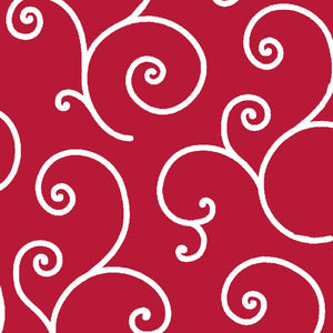 Kimberbell 108" Red with White Swirl