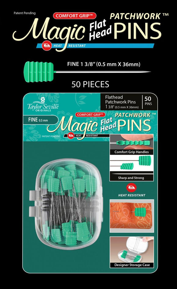 Magic Pins Flat Head Patchwork Fine 50ct