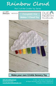 Rainbow Cloud Crinkle Toy Pattern and Kit
